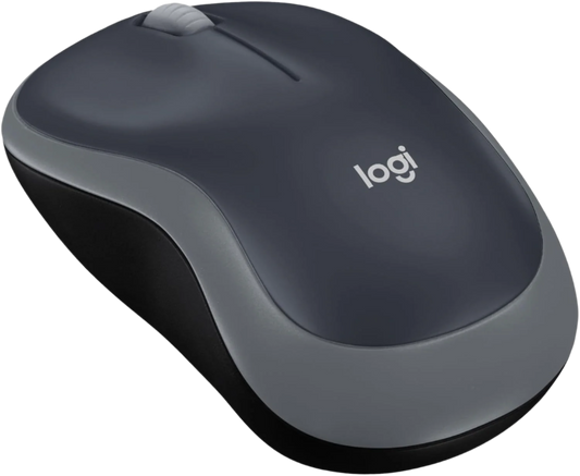 Logitech M185 Wireless Mouse, 2.4GHz with USB Mini Receiver, 12-Month Battery Life, 1000 DPI Optical Tracking, Ambidextrous PC/Mac/Laptop - Swift Grey