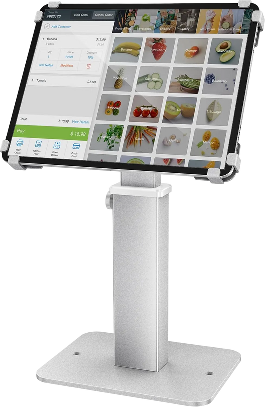 Locking Tablet Kiosk Stand 9.7–13 Inch, Height Adjustable